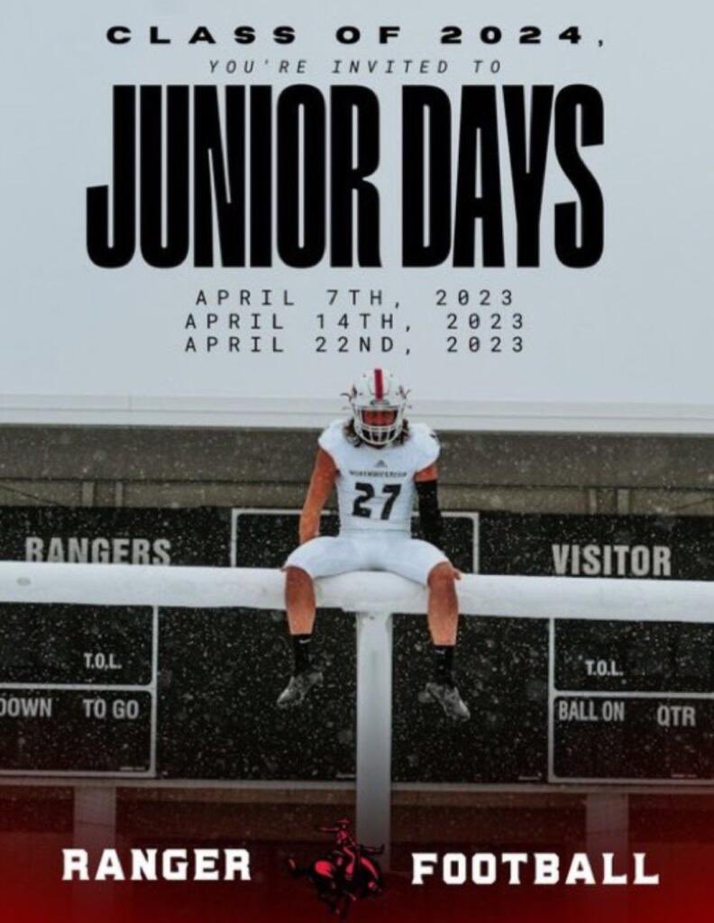 Thanks to <a href="/Coach_J_Medrano/">Jason Medrano</a>  for the invitation to there junior day/Spring game can’t to see the Rangers Ride out🔴⚫️<a href="/nwosufootball/">Ranger Football</a> <a href="/CoachSmith918/">Danny Smith</a> <a href="/Levya73/">Levy Adcock</a> <a href="/Will_RogersFB/">Will Rogers Football</a> #RecruitRogers