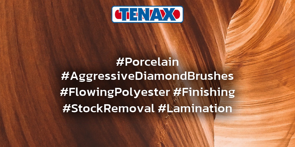 TenaxUSA's tweet image. #Porcelain #AggressiveDiamondBrushes #FlowingPolyester #Finishing #StockRemoval #Lamination