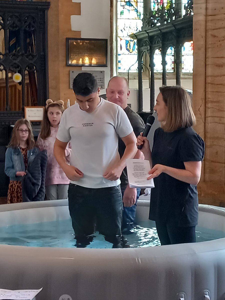 StBridgwater's tweet photo. Amazing celebration this morning with Easter baptism! An incredible testimony shared by H whose decision to follow Christ meant counting the cost in a way that challenged us all @BathWells 🥹❤️🙏 #baptism #easter @churchofengland https://t.co/t93ldMXa2N