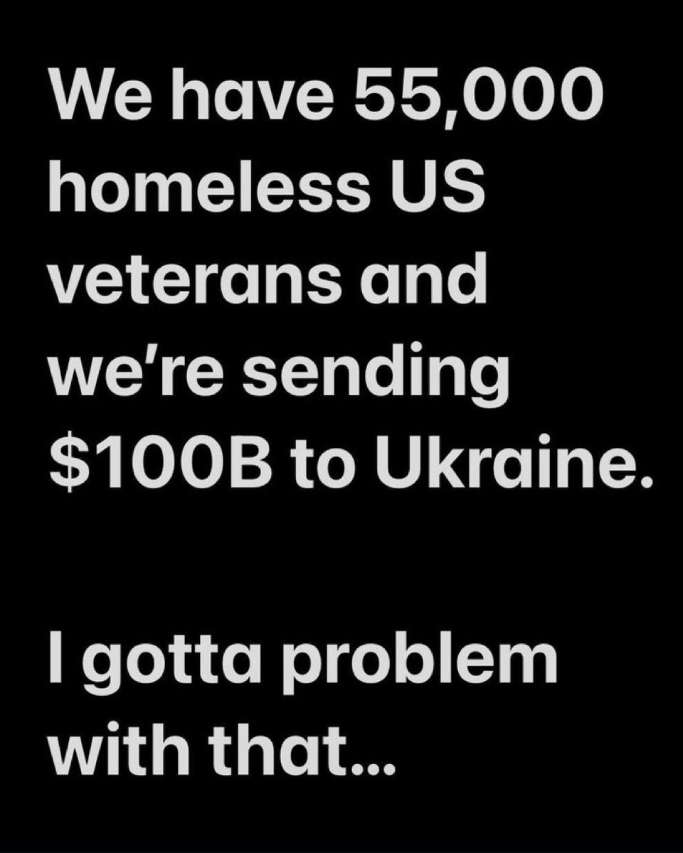 I have a YUGE problem with this. We should take care of our people first & foremost. 

🖕🏼FUCK JOE BIDEN & HIS CRONIES🖕🏼

#FJB #LGB #AmericaFirst #VeteranLivesMatter #FuckUkraine