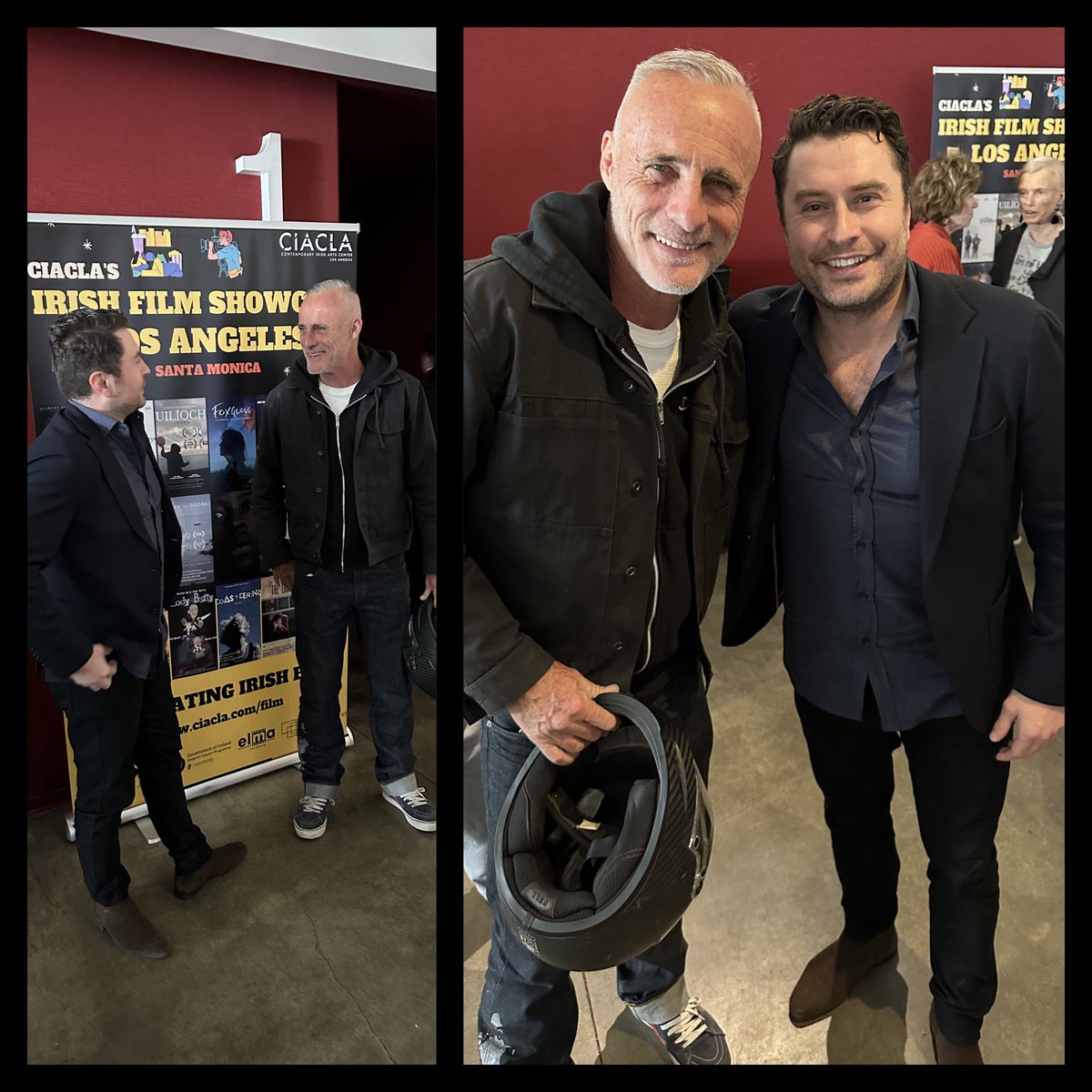 MarthaAnnaK's tweet photo. Attended the @CIAC_LA Irish Film Showcase Los Angeles at Laemmle Monica Film Center in Santa Monica. π₯ ππ€π§‘ #ciacla #april82023 #irishfilmshowcase #losangeles #laemmlemonicafilmcenter #santamonica #teamryan #badsuns #irishshortfilms #irishfilmmakers βοΈπβοΈπβοΈ @KevinRyanII https://t.co/Tcn1Cyl9R5