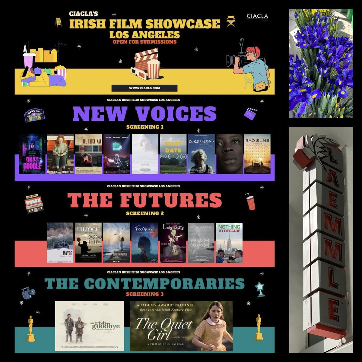 MarthaAnnaK's tweet photo. Attended the @CIAC_LA Irish Film Showcase Los Angeles at Laemmle Monica Film Center in Santa Monica. π₯ ππ€π§‘ #ciacla #april82023 #irishfilmshowcase #losangeles #laemmlemonicafilmcenter #santamonica #teamryan #badsuns #irishshortfilms #irishfilmmakers βοΈπβοΈπβοΈ @KevinRyanII https://t.co/Tcn1Cyl9R5