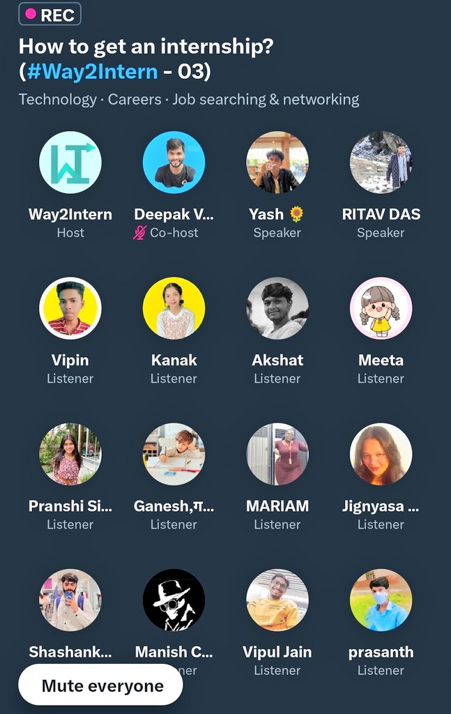 Way2Intern's tweet photo. Thank you to all the speakers and listeners for tuning into the 3rd internship space of #Way2Intern ๐ฅณ
Co-host : @Deeqakkk
@dasritav
@yashsehgaldev
Space Recording >
https://t.co/yBxytKyAfW https://t.co/POfWL4y2Sq