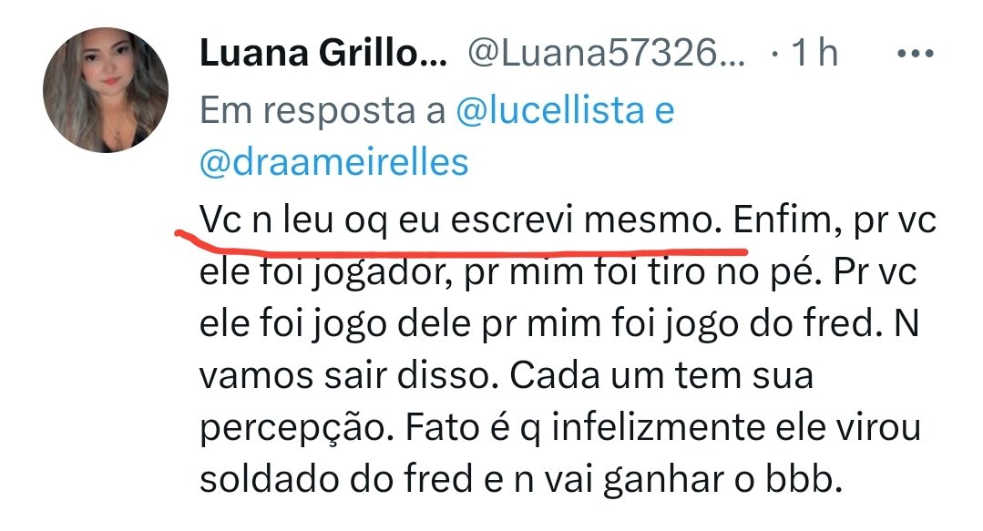 lucellista's tweet photo. @Luana57326940 @draameirelles Isso é subestimar inteligência. https://t.co/SpSI3NruVP