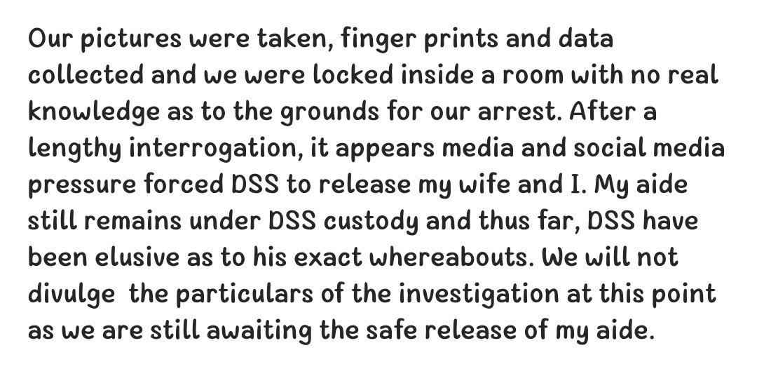 TomiArayomi's tweet photo. Official Statement regarding our arrest. https://t.co/9yePigStsn