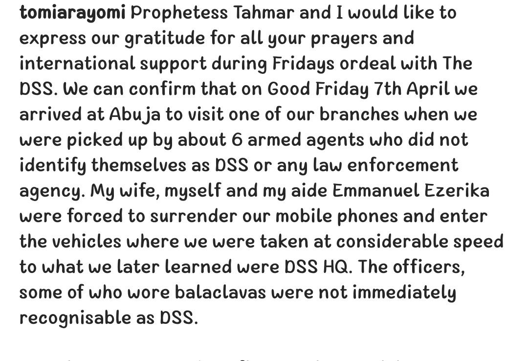 TomiArayomi's tweet photo. Official Statement regarding our arrest. https://t.co/9yePigStsn