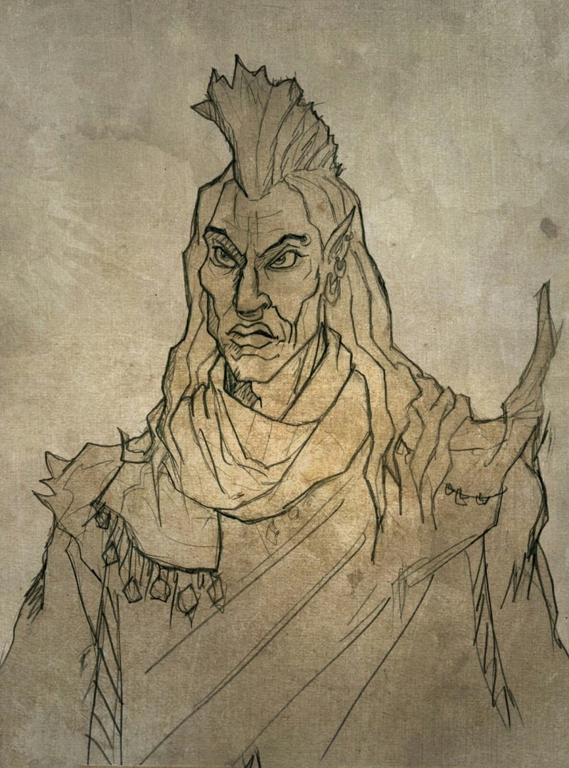 daevath's tweet photo. @RelaretheDruid @TESOnline Well, I am working on it in this style now )  
 Some old sketches of Nerevar and Vivec if you are interested ) https://t.co/HNplAUCpa8