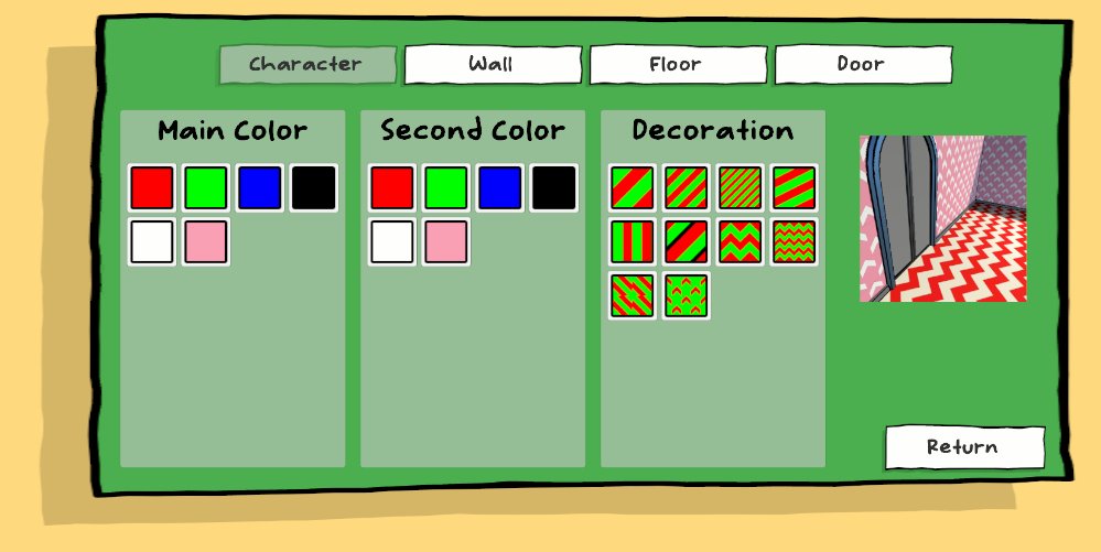 The game is in progress! Although I still don't have a title, nor a main character, I finally implemented some customising options! 
What colours and patterns would you like to see?

#WIP #indiedev #gamedevelopment #madewithunity