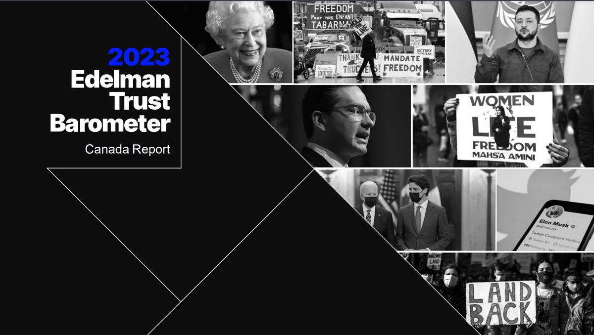 WahibaChair's tweet photo. #UCWCOMM410 How do you know which sources your audience trusts? Use this analysis of @EdelmanCanada's #2023TrustBarometer to help inform your communication strategies: https://t.co/F7S99nk4Vf 
cc #UCWPUBR300 https://t.co/3Gk96BBuWV