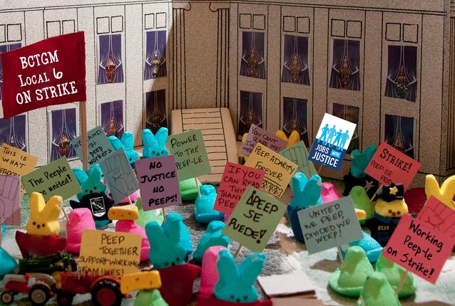 UnionDrip's tweet photo. Reminder that Peeps are union made. ¡ Peep se Puede ! https://t.co/CVJixACj07