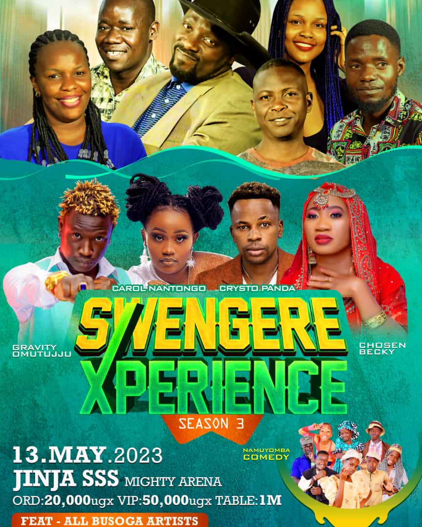 Tophadff's tweet photo. SWENGERE XPERIENCE SEASON 3 🎭
13. MAY. 2023
JINJA SSS MIGHTY ARENA
ORD:20K | VIP:50K | TABLE 1M https://t.co/zB3ljh4yRR