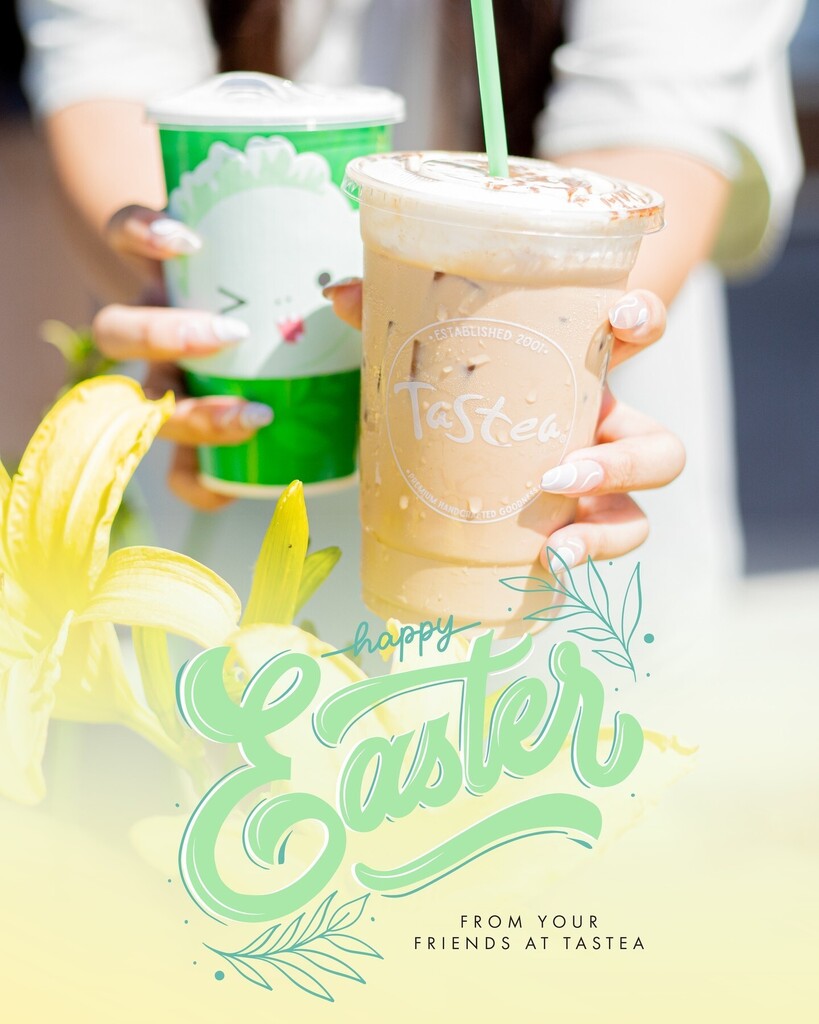 drinktastea's tweet photo. To our Tastea fans &amp; loyal crew, we want to say HAPPY EASTER to YOU! 🐣⁠
⁠
✨ Check our Yelp pages for up-to-date store hours &amp; information for your local Tastea! ✨ https://t.co/2GSs3j9zXZ https://t.co/QaD3mw3fLN