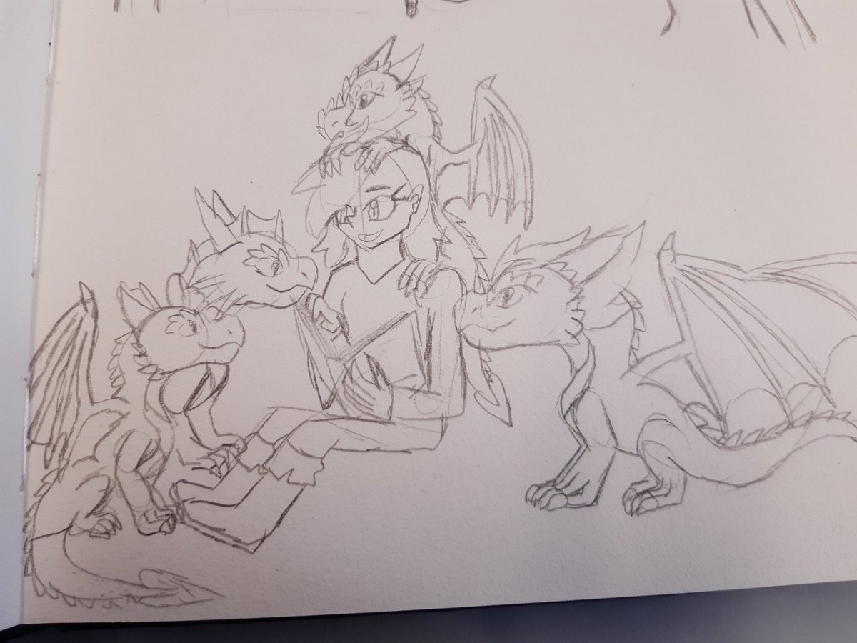DelphoxXd's tweet photo. Story telling with dragonets
#dragon #dragonets #babydragon #sketches #sketch #sketchbook #Sketching https://t.co/f1huGbXF5d