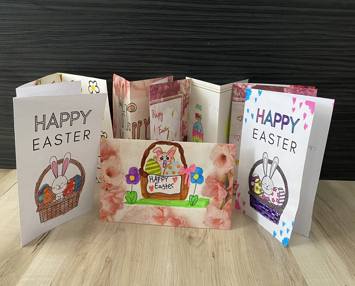 trinitymanor's tweet photo. Thank you to @CommunityHoly for taking the time to create incredible cards!

Our residents are over joyed to have received your thoughtful gift. 

#RCSD #rcsd_no81 #Easter2023 @HolyRosaryCSCC 
Join our community today: all journeys of life are welcome. https://t.co/wztOHNPAYI https://t.co/s8cchyVbrb