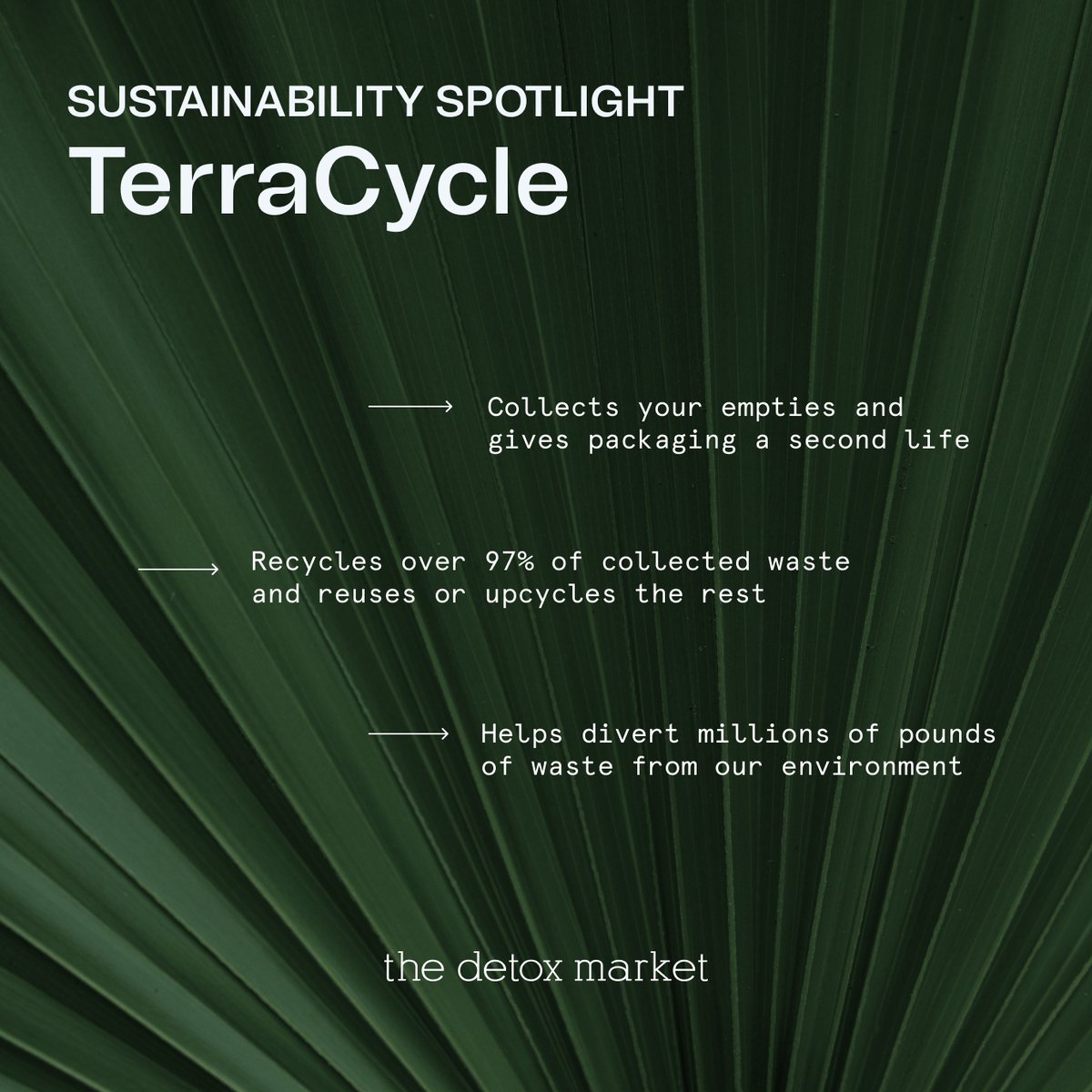 We’ve partnered with TerraCycle to keep packaging out of landfills by recycling and upcycling your empty beauty products. Bring your empties into our store and earn 10 Detox Points for EACH ITEM recycled! ♻️✨

Find your nearest store location:
thedetoxmarket.com/pages/our-stor…