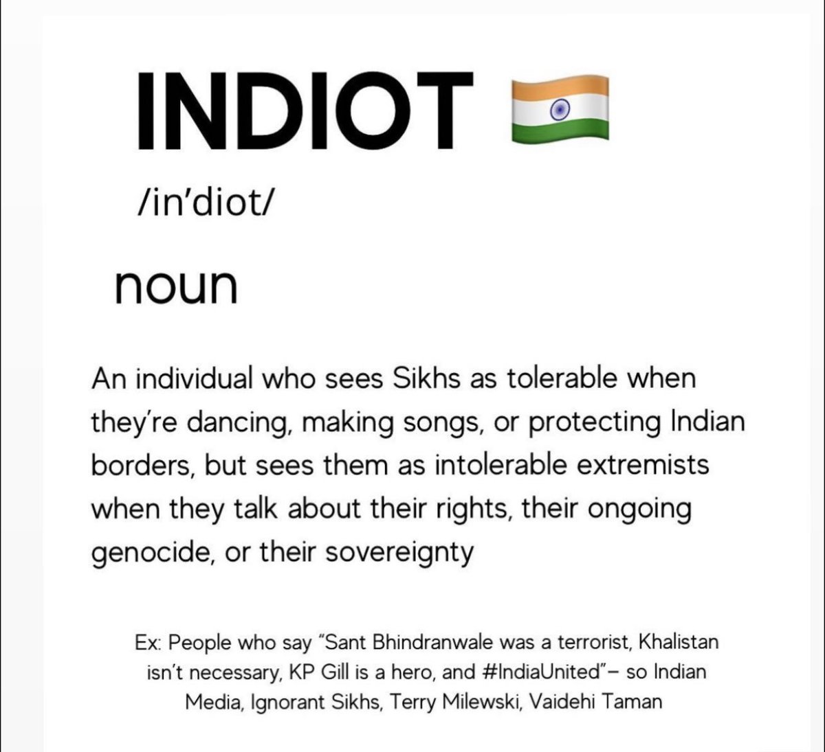 INDIOT- @pun_fact @WokeJanta @wokeflix_ @PoonamJoshi_ @BDUTT @AdityaRajKaul @AsYouNotWish never ending list
Feel free to add to the list of pig-ignorant people called INDIOT

#HindutvaTerrorism is real.. And these media terrorist are a small part of the state organized terrorism.