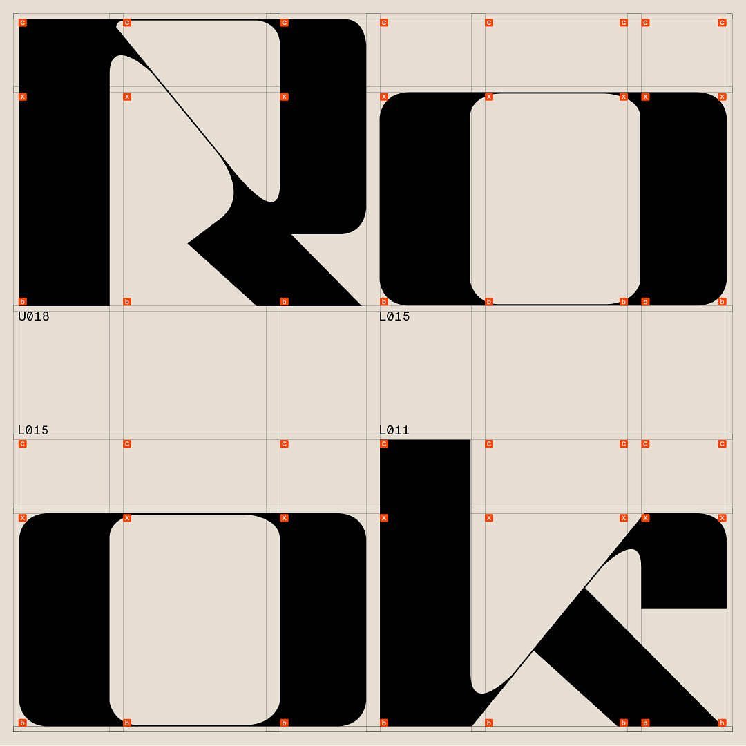 kaamkaajwork's tweet photo. Rukh, originally sketched in 2021. Now developing into full typeface, coming out soon 💫 #GraphicDesign #typeface #kaamkaaj https://t.co/Sz6znpcC13