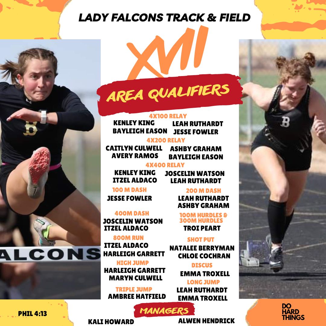 Big week ahead for our Lady Falcons at Abernathy Thursday for the area track meet. <a href="/BushlandFM/">Bushland Falcon Media</a> <a href="/BushlandHS/">Bushland High School</a>