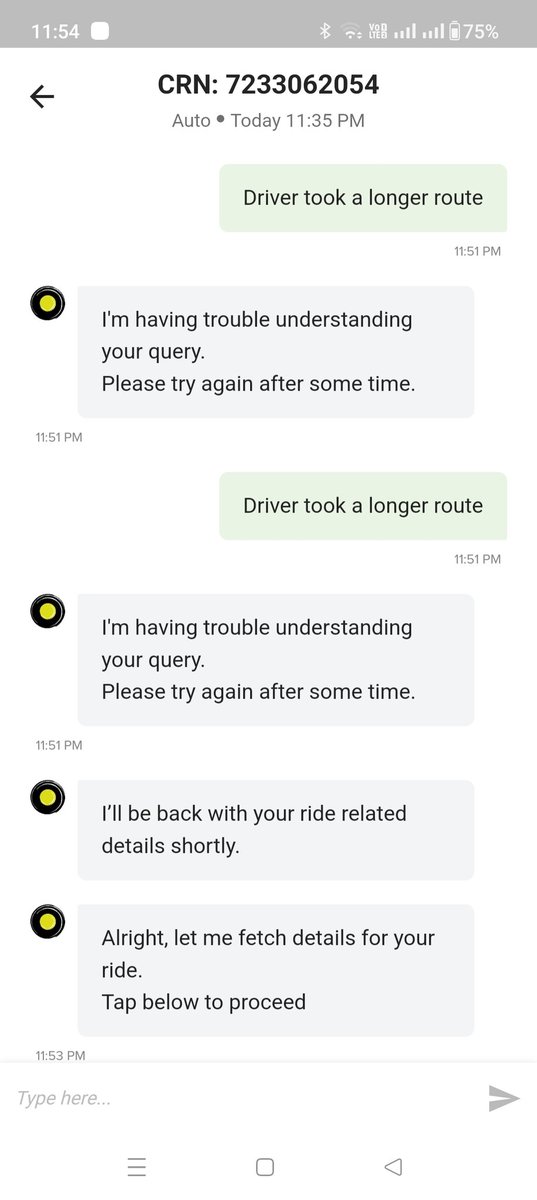 Kakashi5692's tweet photo. @ola_supports @Olacabs please rectify your not
It is not accepting the reason "Driver took a longer route" due to which i was charged higher https://t.co/y4JzgA4kBF