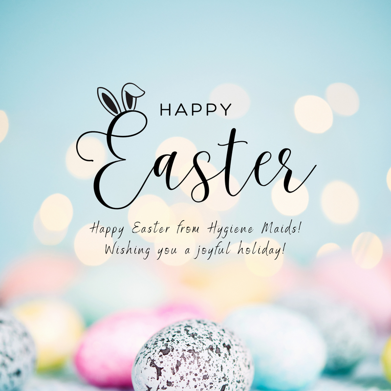 HygieneMaids's tweet photo. Happy Easter from the team at Hygiene Maids! May your day be filled with joy, love, and blessings. 
Thank you for choosing Hygiene Maids.

#EasterCleaning #SpringCleaning #EasterHomeRefresh #CleanHomeHappyHeart
https://t.co/LlqqKHbkYr https://t.co/TGKTy8kdWr