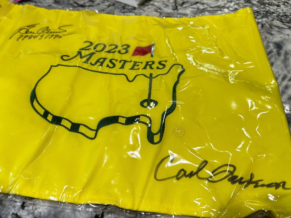 Today’s mail day was an all-time mail day #carljackson #bencrenshaw #carlskids #masterssunday #themasters @newclubgolf #thebagdrop 🥹⛳️