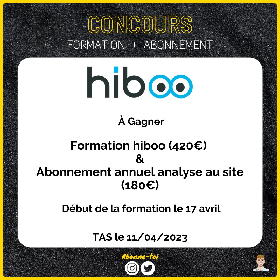 JordanMontel_'s tweet photo. 🚨 #Giveaway 🚨

Semaine de questions en partenariat avec @hibooexpert terminée 🏁

Gagne leur formation (début le 17/04) + l'accès au site pendant 1 an (420€ + 180€ 🤯) 🎁

Pour participer :
→ ❤️ Like + RT 🔄
→ Inscris-toi ici ⬇️
https://t.co/uwYEtSbvpL

🗓️ TAS mardi 👍 https://t.co/TguNl24ZTi