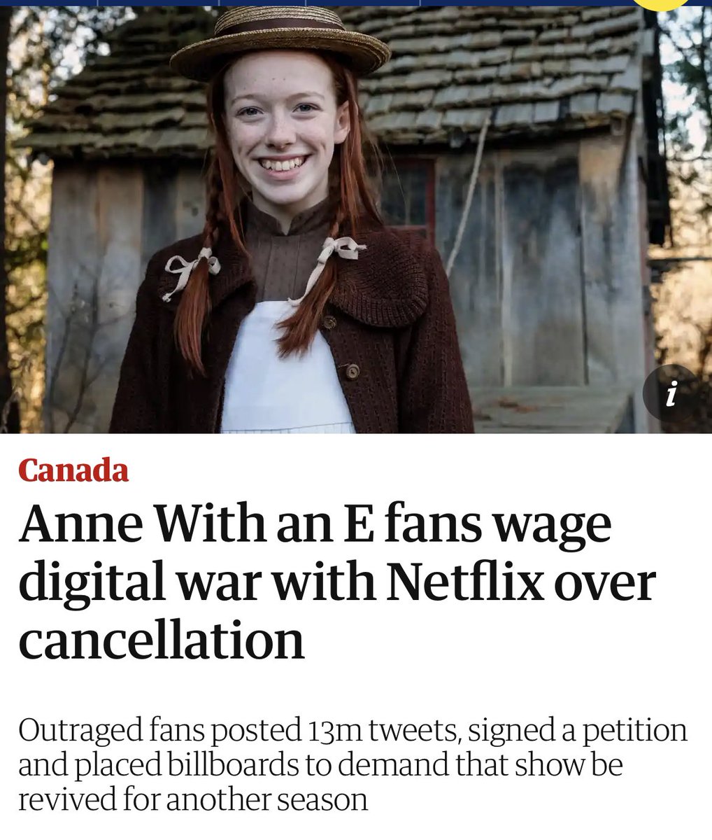 starlessgold's tweet photo. anne with an e fans really went next level after cancellation and netflix did not have a single fuck to give https://t.co/IOQpSlUDTK