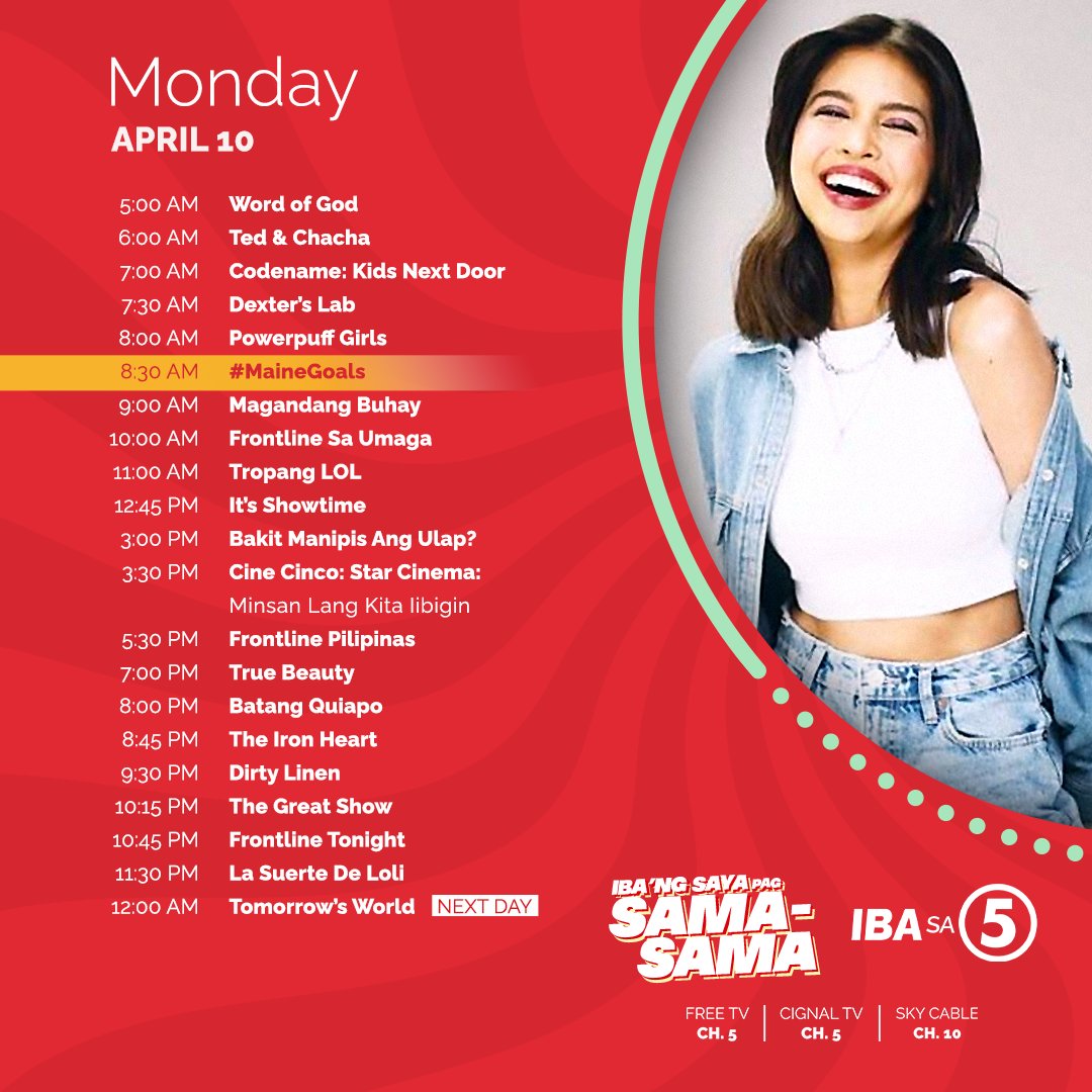 New season alert! Extended ang gala at saya kasama ang ating besties na sina Chichi Rita, Chamyto Aguedan, and Maine Mendoza sa #MaineGoalsTV5 Season 3! #IBAngSayaPagSamaSama