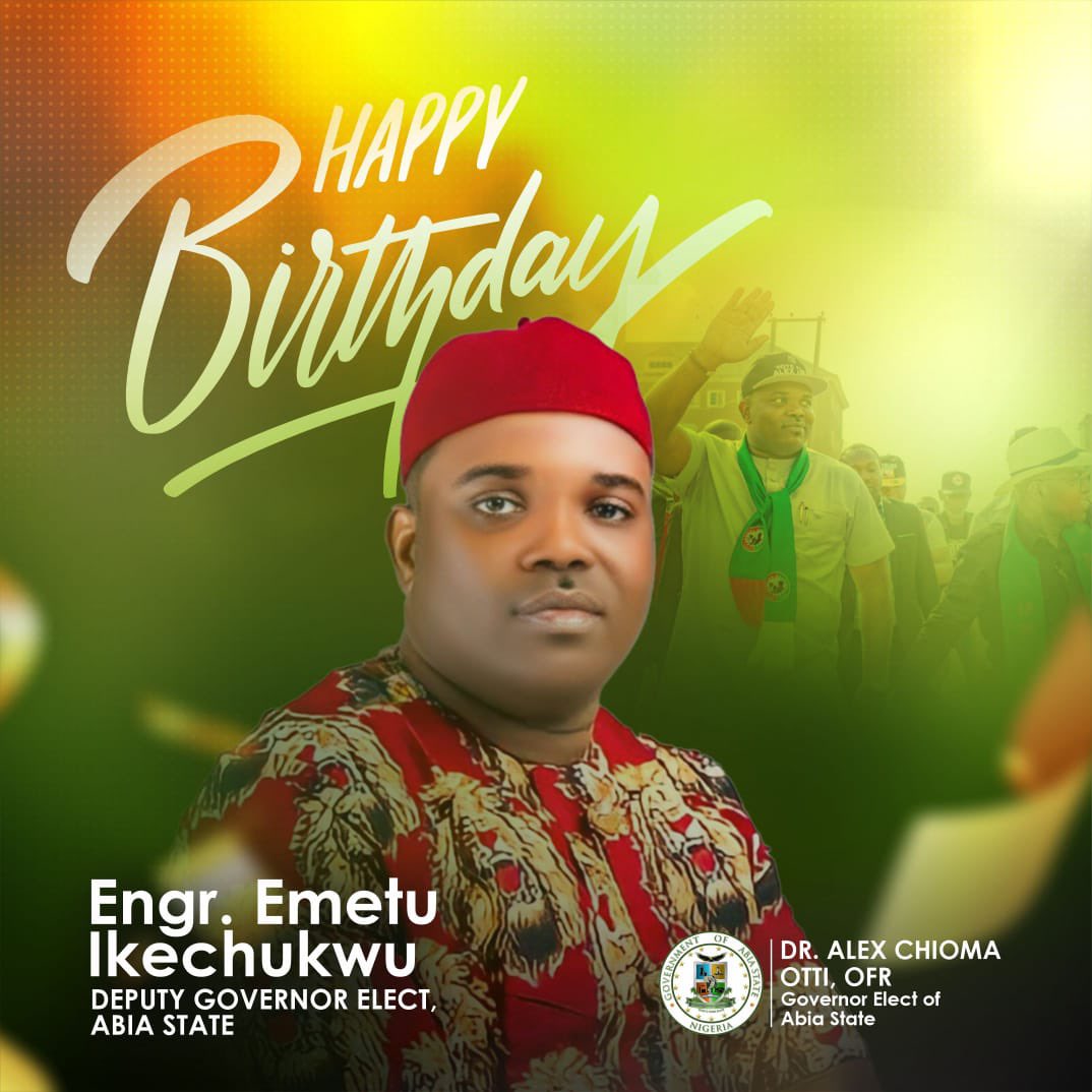 alexottiofr's tweet image. Happy birthday to my brother, the Deputy Governor-Elect of Abia State, Engr. Ikechukwu Emetu. I wish you many more years of God’s grace.
