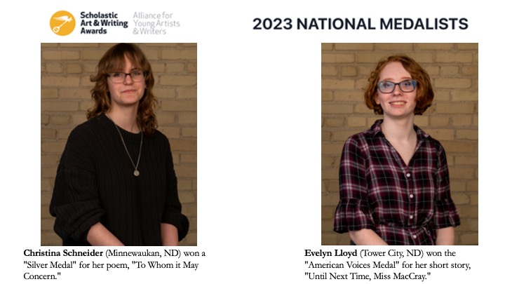 RRVWProject's tweet photo. 2023 North Dakota National Medalists in Writing! https://t.co/uD7H1G5P6b