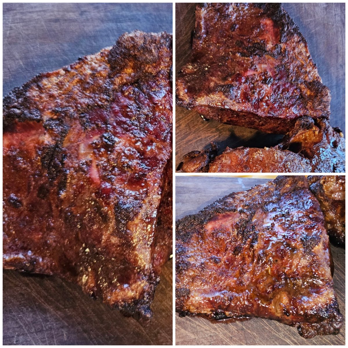 Last but not least smoked beef brisket was meat three of three. 
#AzrielsAcres 
#SmokedMeats 
#Foodie