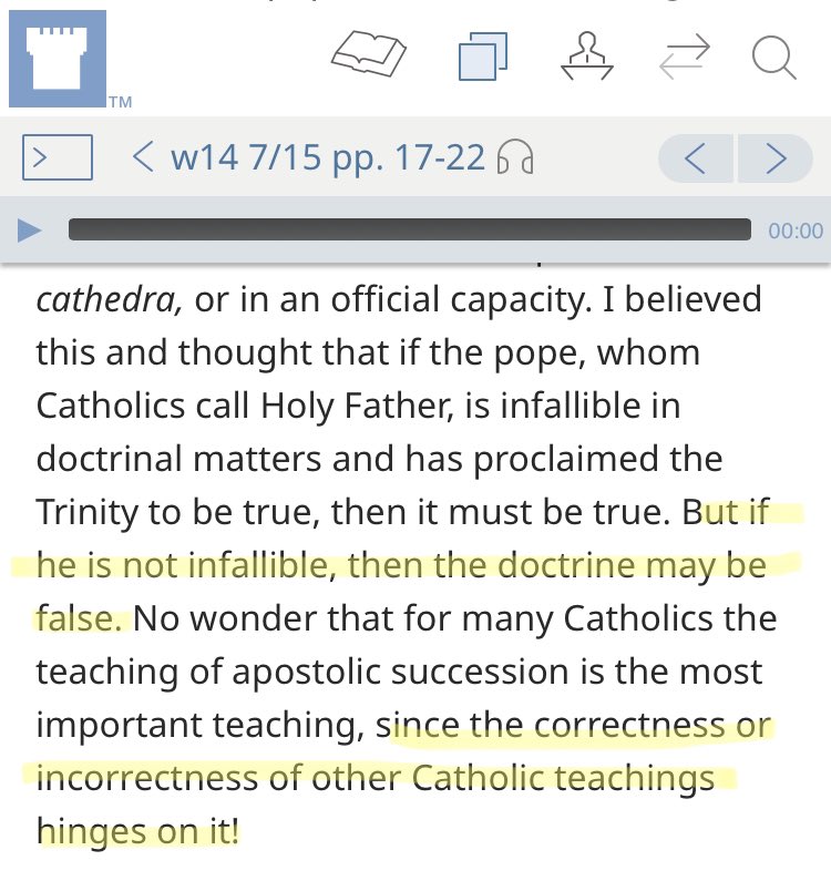 Larchwood20's tweet photo. In Gerrit Lösch’s life story he said when young he reasoned that if the Pope is not infallible, then the doctrine may be false. Now, as a member of the Governing Body of Jehovah’s Witnesses (faithful slave) who state they are not infallible, he says that they are to be trusted. https://t.co/9rTtkF0EBg