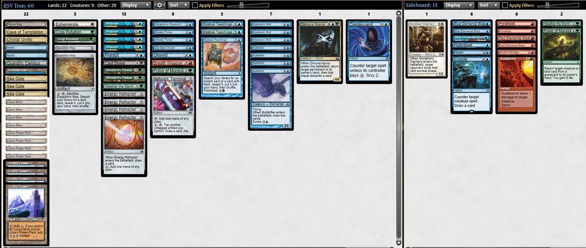 Top 4 Pauper Challenge with a new version of my tron list