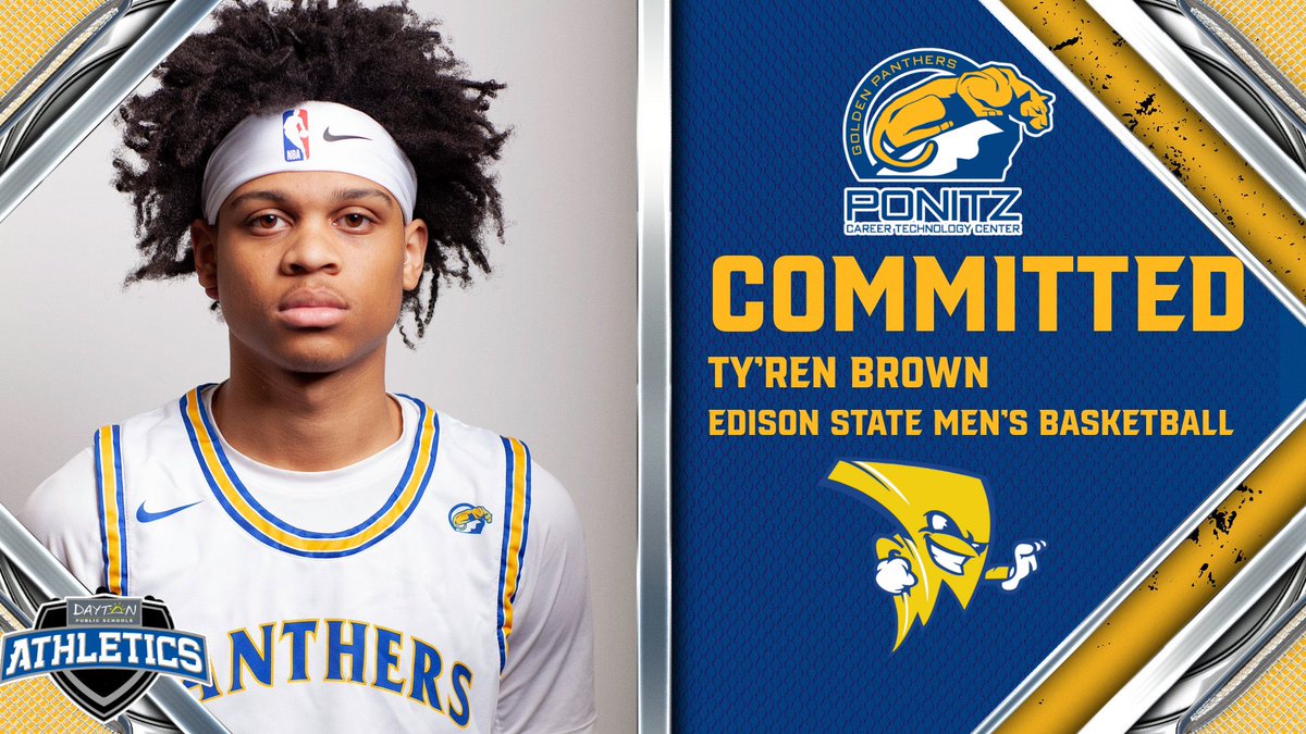 DPS_Athletics's tweet photo. Congratulations to Ty’Ren Brown of Ponitz Men’s Basketball on his commitment to continue his playing career with Edison State Men’s Basketball!! 🏀🏀

#DPSathletics #whereGOODbecomesGREAT https://t.co/SFbiUyqxda