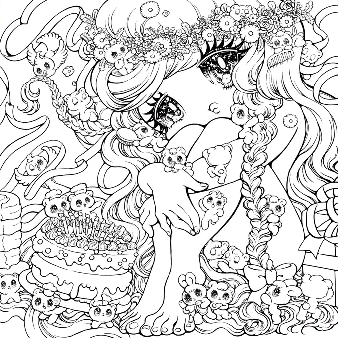 私は色も好きだが、まず線が大好き😘 