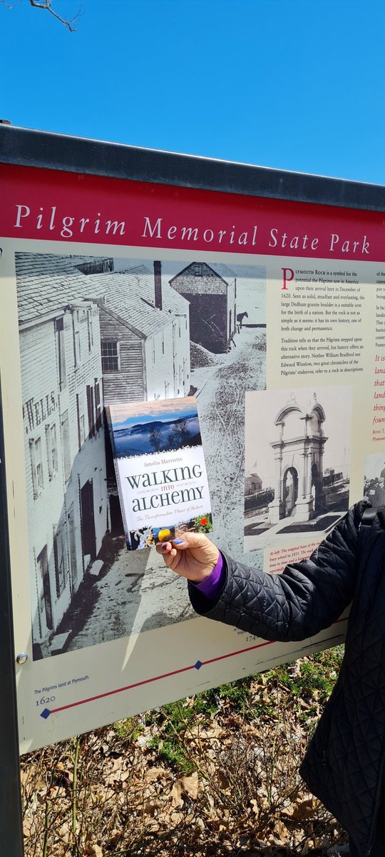 Writing_Austria's tweet photo. Walking into Alchemy: The Transformative Power of Nature has made it to Plymouth, Massachutsetts and onto the Mayflower. #walkingintoalchemy #alchemiedesgehens #hiking #walking #naturecure https://t.co/2RVXdh9GNH