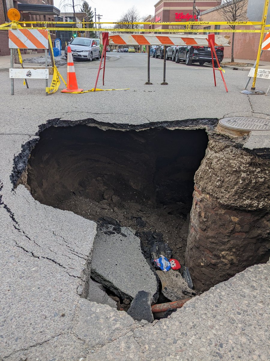 In the kind of public works disaster that's come to characterize the tenure of director Margaret Anderson Kelliher, a sinkhole opened up on Girard Ave in the Wedge today, swallowing Raggedy Ann.