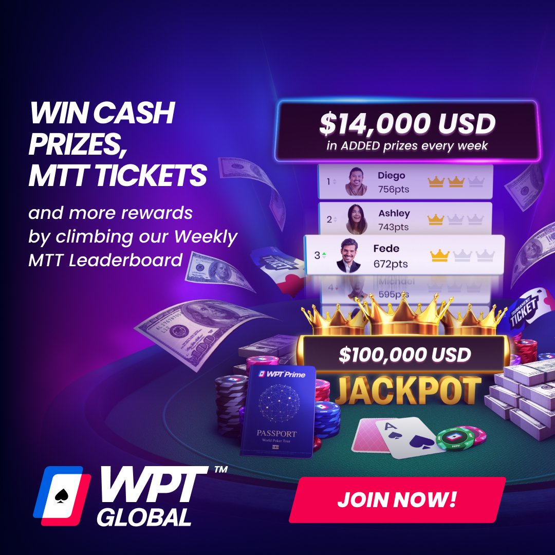 WPT Global Poker on Twitter "Climb our NEW leaderboards and win