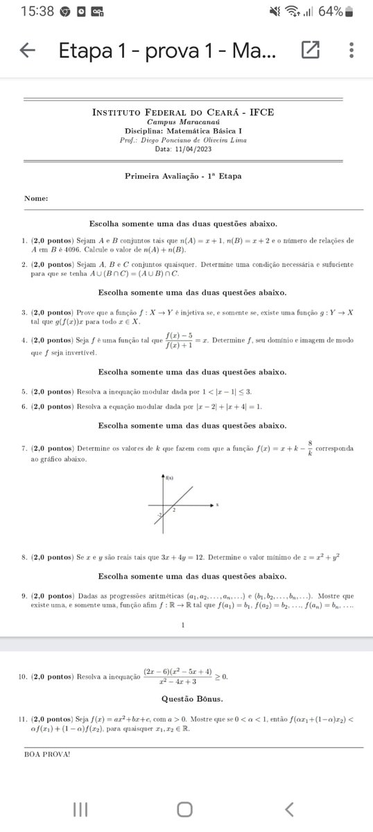 Prof. manda a prova dois dias antes 😅 e acaba com o nosso feriado 🖋️ obrigada 😊👏
