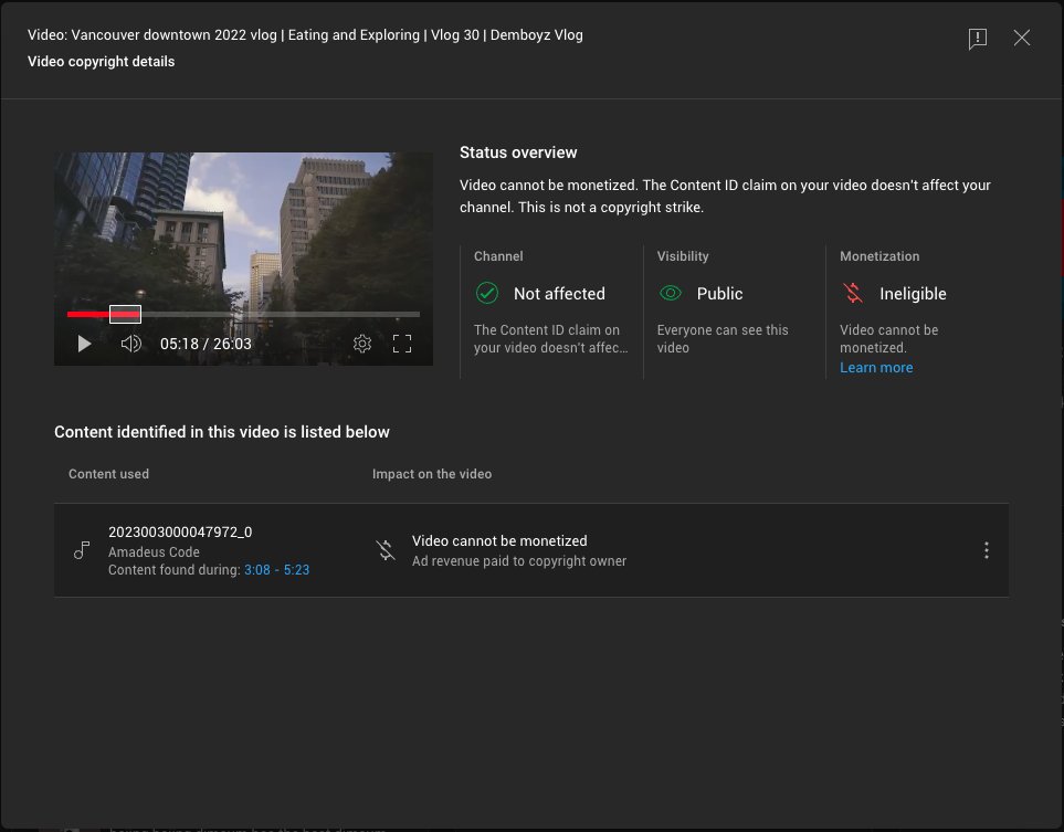 vdemboyz's tweet photo. @epidemicsound I got a copyright claim using copyright free music from your site I pay a subscription too! Music that is clearly on your site to use? The song in question is: Sleepy + Hungry by Baegel @YouTubeCreators  https://t.co/PEfgG6DArX https://t.co/PAaICOkdu5