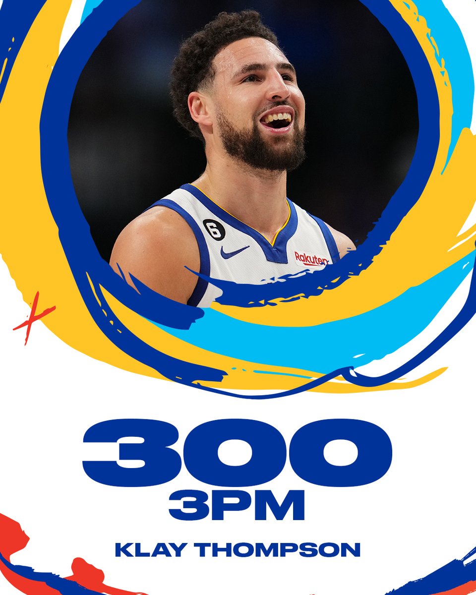 warriors's tweet photo. It's Official 🔥

Klay is the third player in NBA history to reach 300 threes in a single season. https://t.co/jQ1ErSZ5s9