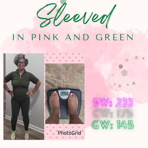 I haven't shared my updates in a while. I'm down 58 lbs. I am 30lbs from my doctor's goal weight. I'm still feeling good with no complications, thank God!!!  #sleevedinpinkandgreen #sleevedlifeVSG #vsgjourney #vsgsupport #wlscommunity #wlsjourney #wlssupport