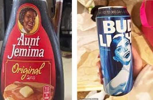 No puede haber una mujer afroamericana en botella de syrup de pancakes de una multinacional, pero si puede haber un hombre biológico con identidad de género de mujer en lata de cerveza de una multinacional. Ambos justificados bajo el lema de “diversidad, inclusión y equidad”. 🤔