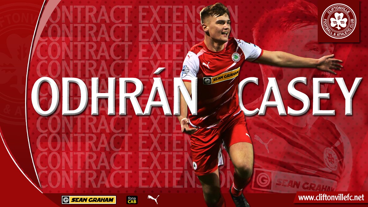 ✍️ Cliftonville Football Club are very pleased to announce that birthday boy Odhrán Casey has signed a contract extension until the summer of 2️⃣0️⃣2️⃣5️⃣.

➡️ cliftonvillefc.net/2023/04/09/bes…