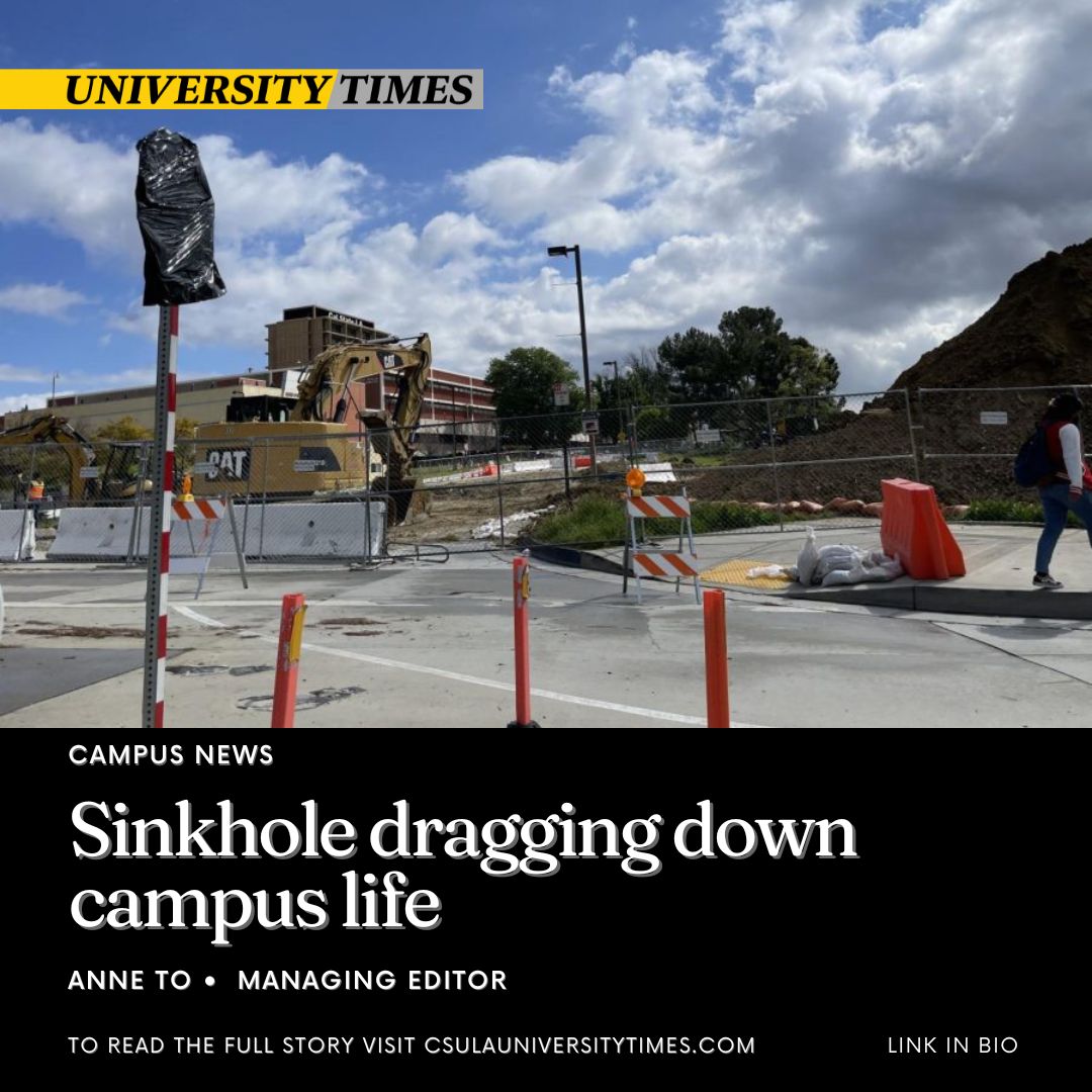A sinkhole that appeared during the heavy rain last month continues to impact campus.

To read the full story click the link below:

smpl.is/6q2d7

✏️ <a href="/AnneTo_2/">Anne To</a>. , Managing Editor 
📸 <a href="/vwritesap/">Victoria Ivie</a>, Editor-in-Chief