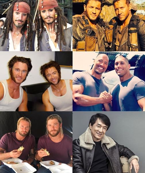 httpseviIIa's tweet image. Actors and their stunt doubles