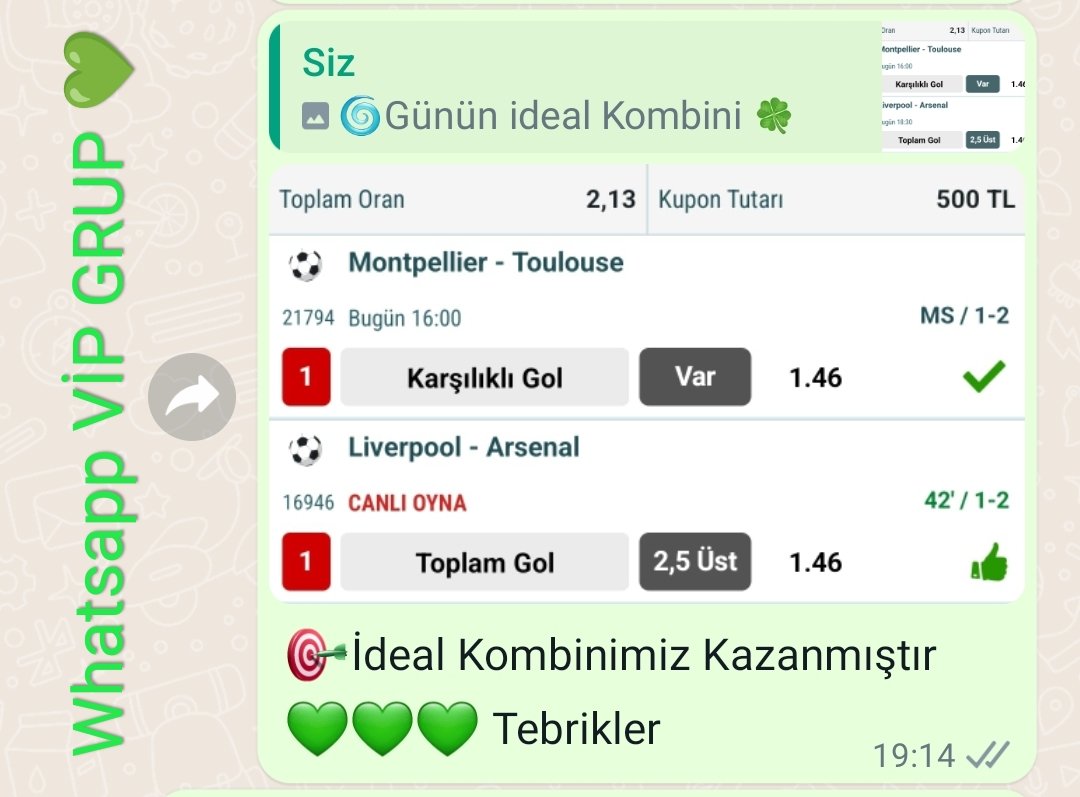 🔥 Whatsapp VİP Grubumuzun Ana Kombini ve ideal Kombini Kazanmıştır..
✍️ Whatsapp VİP Katılmak için DM'DEN iletişime geçebilirsiniz Sevgili Dostlar 🫶

#kavga #askmrunal #เป็ดพรีเมียม #GTvKKR #KKRvsGT #pazar #น้องนิวเวลาหม่ํา #FLOWER #besiktasinmacivar #MusicBankInParis #iddaa