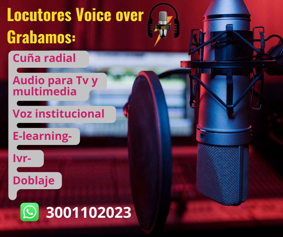 VOZEXCLUSIVA's tweet photo. Locutores Comerciales Voz exclusiva para sus campañas publicitarias.
#locutorescomerciales #locutorpublicitario #vozenoff #vozexclusiva
https://t.co/UfywsyBECE https://t.co/74YDRUKcWH