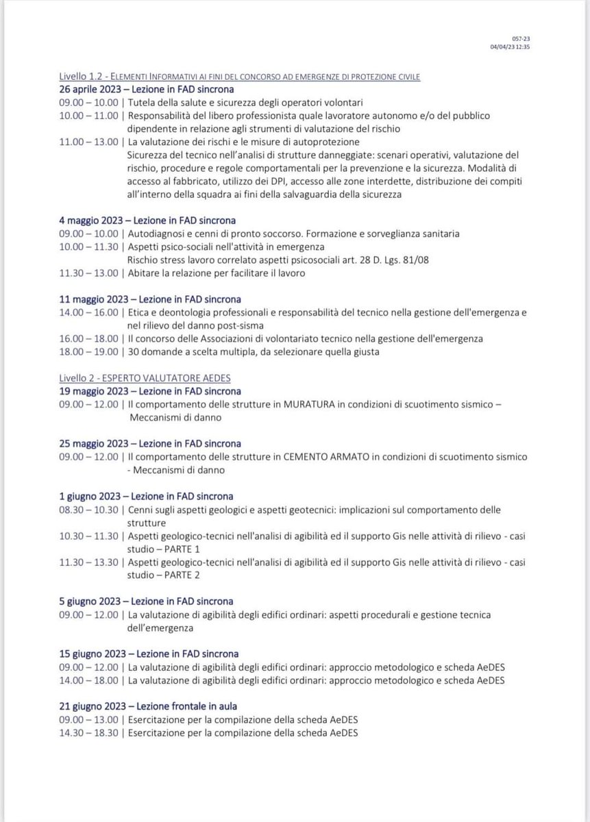 netprofvg's tweet image. Ultimi posti per iscrizione corso di formazione "Valutatore AeDES" riservato ai #volontaritecnici iscritti a #netpro. Le lezioni si terranno in modalità FAD sincrona con esercitazione ed esame finale in presenza.
#formazione #aedes #netproitalia 
#socialmediacommunityFVG