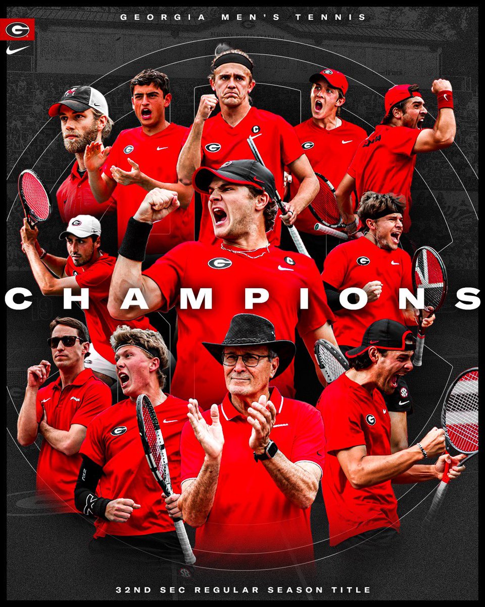 🏆 𝐒𝐄𝐂 𝐂𝐡𝐚𝐦𝐩𝐢𝐨𝐧𝐬 🏆

For the 32nd time in program history, Georgia has clinched at least a share of the Southeastern Conference regular season championship‼️

#BeMore // #GoDawgs